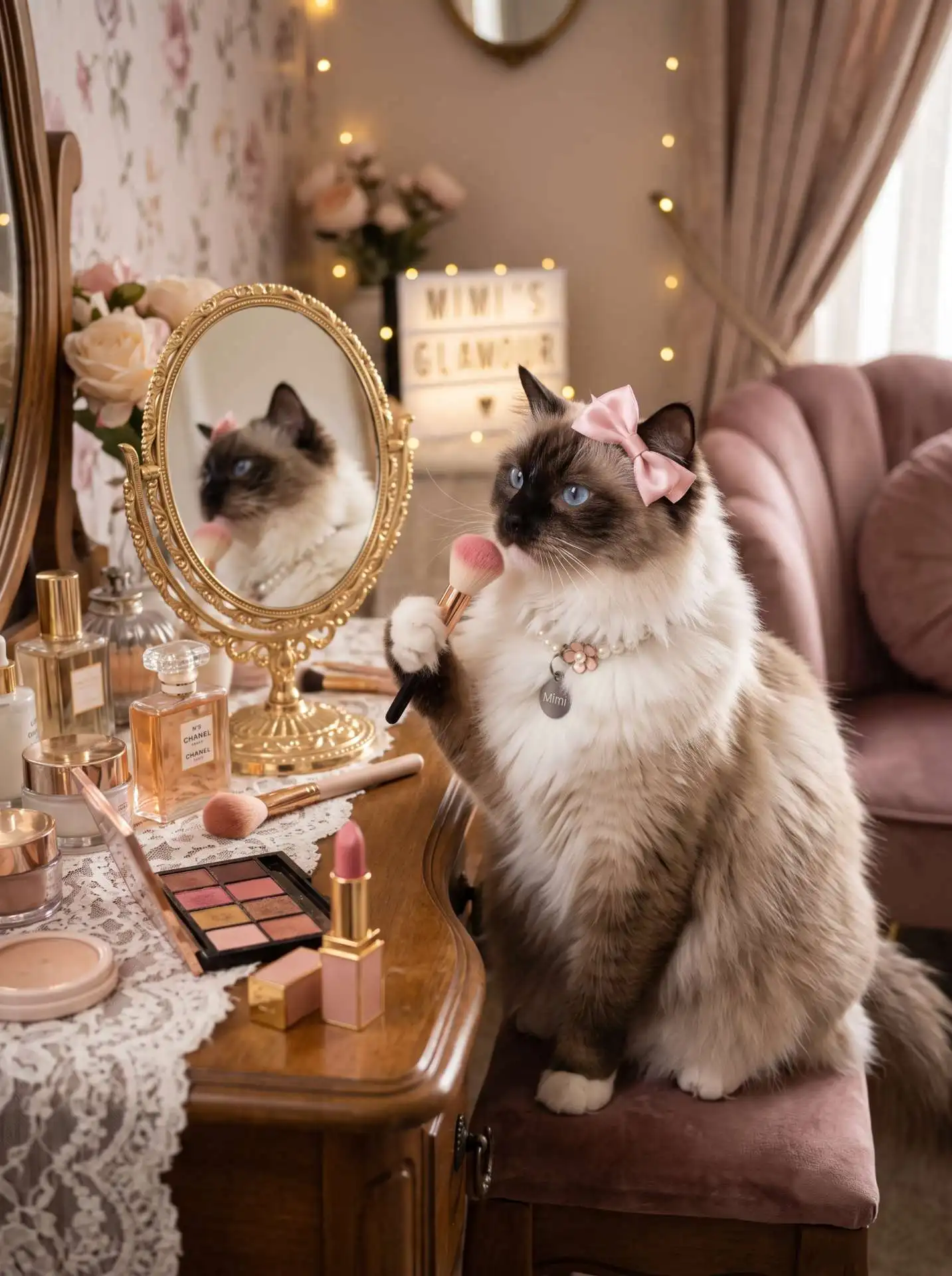 Maquiagem de gato Ragdoll